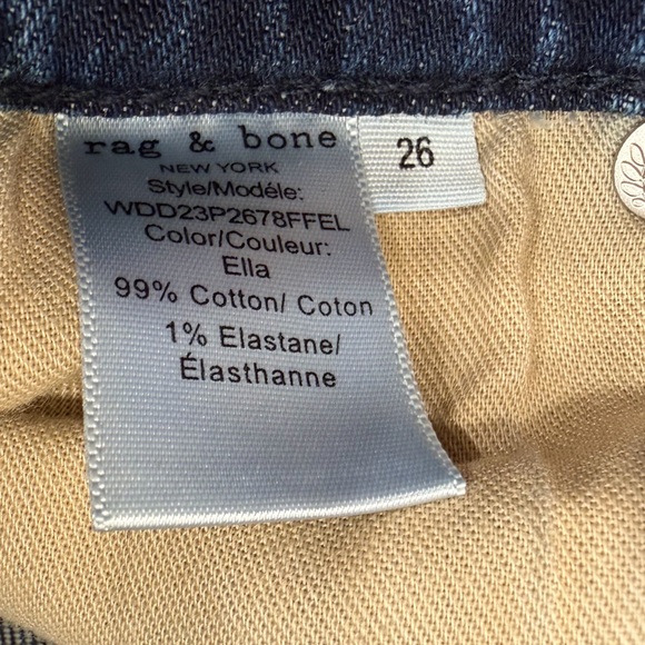 rag & bone Dre Low Rise Slim Boyfriend Women's Blue Jeans Size 26 - Picture 11 of 13